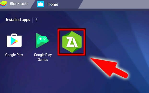 ZArchiver with Bluestacks
